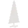 vidaXL Arbre de Noël en bois pour décoration blanc 150 cm pin massif
