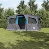 vidaXL Tente familiale avec toit Bleu et gris 435 x 255 x 216 cm