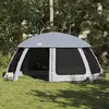 vidaXL Tente piscine toit amovible parois maille gris 612x612 cm