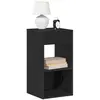 vidaXL Tables de chevet avec tiroir 2 pcs chêne noir 35x34x66,5 cm