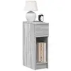 vidaXL Tables de chevet avec tiroir 2 pcs sonoma gris 20x36x60 cm