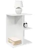 vidaXL Tables de chevet 2 pcs blanc 46,5x29x61 cm bois d’ingénierie