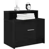 vidaXL Table de chevet avec tiroir chêne noir 51x31x47 cm
