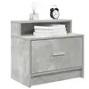 vidaXL Table de chevet avec tiroir gris béton 51x31x47 cm
