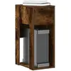 vidaXL Support de tour d'ordinateur et tiroir chêne fumé 30x44x74 cm