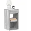 vidaXL Tables de chevet avec tiroir 2 pcs sonoma gris 35x34x66,5 cm
