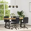 vidaXL Chaises à manger lot de 4 noir similicuir