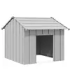 vidaXL Niche pour chien avec toit noir 85x107x81 cm acier galvanisé