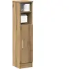 vidaXL Meuble de salle de bain avec porte-rouleau chêne artisanal