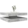 vidaXL Table basse rotative à 360 degrés gris béton 90x90x34,5 cm