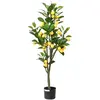 vidaXL Citronnier artificiel 136 feuilles 120 cm vert