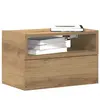 vidaXL Table de chevet murale chêne artisanal 45x26x28,5 cm
