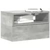 vidaXL Table de chevet murale gris béton 45x26x28,5 cm
