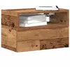 vidaXL Table de chevet murale vieux bois 45x26x28,5 cm