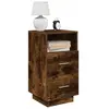 vidaXL Tables de chevet 2 pcs avec 2 tiroirs chêne fumé 36x36x68 cm