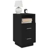vidaXL Tables de chevet 2 pcs avec 2 tiroirs noir 36x36x68 cm
