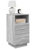 vidaXL Tables de chevet 2 pcs avec 2 tiroirs sonoma gris 36x36x68 cm
