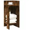vidaXL Tables d'appoint 2 pcs avec étagère chêne fumé 25,5x27x60 cm