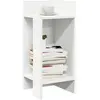 vidaXL Table d'appoint avec étagère blanc 25,5x27x60 cm