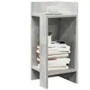 vidaXL Tables d'appoint 2 pcs avec étagère gris béton 25,5x27x60 cm