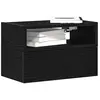 vidaXL Tables de chevet murales 2 pcs noir 45x26x28,5 cm