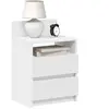 vidaXL Tables de chevet 2 pcs avec 2 tiroirs blanc 40x33x60 cm