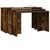 vidaXL Tables gigognes 3 pcs chêne fumé bois d'ingénierie
