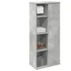 vidaXL Meuble de salle de bain avec porte-rouleau gris béton