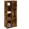 vidaXL Meuble de salle de bain avec porte-rouleau chêne fumé