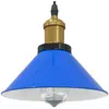 vidaXL Lampe suspendue réglable hauteur E27 bleu foncé Ø 22 cm métal