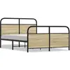 vidaXL Cadre de lit en métal sans matelas chêne sonoma 140x190 cm