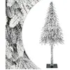 vidaXL Sapin de Noël artificiel Blanc 86 x 86 x 210 cm