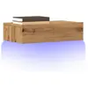 vidaXL Meuble TV avec éclairages LED chêne artisanal 60x35x15,5 cm