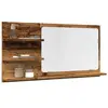 vidaXL Armoire à miroir de salle de bain vieux bois bois d'ingénierie
