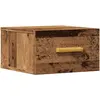 vidaXL Table de chevet murale vieux bois 35x35x20 cm