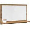 vidaXL Armoire à miroir de salle de bain chêne artisanal 60x11x37 cm