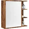 vidaXL Armoire à miroir de salle de bain vieux bois 62,5x20,5x64 cm