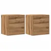 vidaXL Vidaxl Tables De Chevet 2 Pcs Chêne Artisanal Bois D'ingénierie