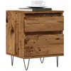vidaXL Table de chevet vieux bois 40x35x50 cm bois d’ingénierie
