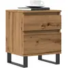 vidaXL Table de chevet chêne artisanal 40x35x50 cm bois d’ingénierie