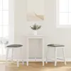vidaXL Chaises de bar avec coussins 2 pcs blanc bois massif d'hévéa