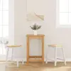 vidaXL Chaises de bar 2 pcs blanc bois massif d'hévéa