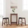 vidaXL chaises de bar avec coussins 2 pcs marron bois massif d'hévéa
