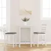 vidaXL Tabourets de bar avec coussins 2 pcs blanc bois massif d'hévéa
