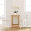 vidaXL Tabourets de bar 2 pcs blanc bois massif d'hévéa