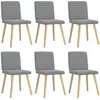 vidaXL Chaises à manger lot de 6 gris clair tissu