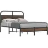 vidaXL Cadre de lit sans matelas 140x190 cm chêne marron