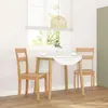 vidaXL Chaises à manger 2 pcs bois massif naturel caoutchouc