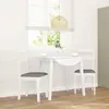 vidaXL Chaises à manger coussins 2 pcs blanc bois massif caoutchouc