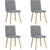 vidaXL Chaises à manger lot de 4 gris clair tissu